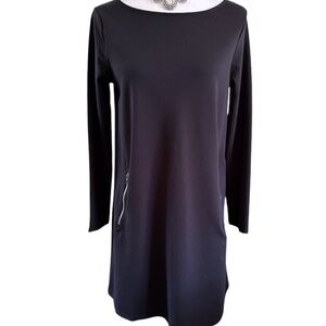 NWT - GAP Long Sleeve A-Line Dress with Zip-Pockets